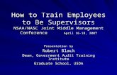 How to Train Employees to Be Supervisors by USDA