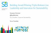 Building Award-Winning Triple-Bottom-Line Leadership and Innovation for Sustainability