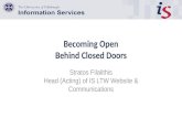 Becoming open behind closed doors