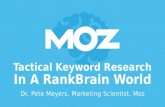 Tactical Keyword Research in A RankBrain World