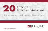 20 Effective Interview Questions for Accounting and Finance Professionals