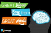 Great Ideas Come From Great Minds PowerPoint Design