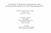 Synthesis of Biobased Terephthalic Acid: Enabling Manufacture of 100% Renewable PET