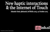 IoTShifts - Iskander Smit Haptic interactions and Internet of Touch