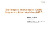 [DDBJing33] BioProject, BioSample, DDBJ Sequence Read Archive の紹介