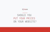 Should you put your prices on your website?