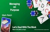 Managing on Purpose: a presentation on strategy deployment (hoshin) by LEI COO Mark Reich