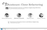 JDeodorant: Clone Refactoring