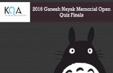 2016 KQA Ganesh Nayak Open Quiz Finals