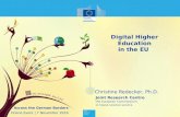 Digital Higher Education in the EU (Dr. Christine Redecker)