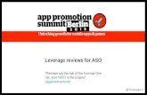 App Promotion Summit: leverage reviews for ASO