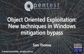 Object Oriented Exploitation: New techniques in Windows mitigation bypass