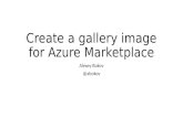 Creating a gallery image for Azure marketplace
