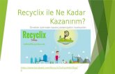 Recyclix Kazanc Plani 2016