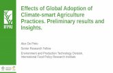 Effects of Global Adoption of Climate-smart Agriculture Practices: Preliminary results and insights