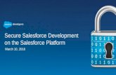 Secure Development on the Salesforce Platform - Part I