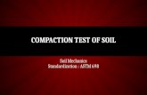 Compaction test of soil ASTM-D698