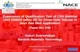 Kukuh Soerowidjojo - Experience of Qualification Test of CRA Material