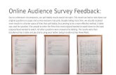 Online Audience Survey Response