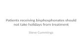 Osteoporosis 2016 | Patients receiving bisphosphonates should not take holidays from treatment: Dr Steve Cummings #osteo2016