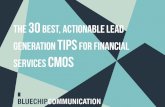 BlueChip Communication 30 Lead Generation Tips for Financial Services CMOs