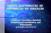 Palestra sobre Fontes Eletrônicas de Informação em Educação