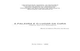 A PALAVRA E O LUGAR DA CURA - Maria Cristiane Pereira de ...