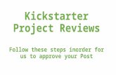 Kickstarter Project Reviews