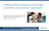 Addressing hearing loss through a health care systems approach