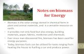 Notes on bio  energy