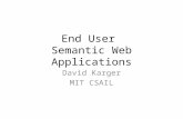 End User Semantic Web Applications