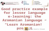 OER In practice - Good practice example for lesser language e-learning: the Arman/Aromanian language
