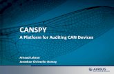 CANSPY: A platform for auditing CAN devices