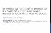 Kick.it - The Barriers and Facilitators to Effective use of a Smartphone Application (App) for Smoking Cessation by Health Professionals and Smokers