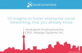 10 insights to foster enterprise social networking, that you already know