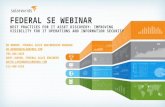 Q42015 SolarWinds Federal SE Webinar - Best Practices for IT Asset Discovery: Improving Visibility for IT Operations and Information Security