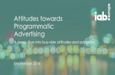 Attitudes towards Programmatic Advertising - A deep dive into buy-side attitudes and adoption