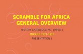 CAMBRIDGE AS HISTORY: SCRAMBLE FOR AFRICA