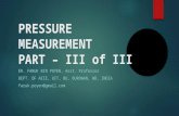 Pressure Measurement   Part III