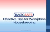 Effective Tips for Workplace Housekeeping