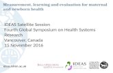 #HSR2016 - Measurement, learning and evaluation for maternal and newborn health