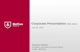 Bellus Corporate Presentation July 2016