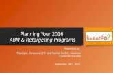 Planning Your 2016 Retargeting and ABM Programs [PPT]