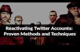Reactivating Twitter accounts: proven techniques and methods - BrightonSEO April 2016