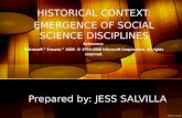 Historical Context: Emergence of Social Science Disciplines