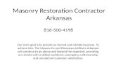 Masonry Restoration Contractor Arkansas 816-500-4198