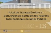A Lei de Transparência e a Convergência Contábil aos Padrões ...