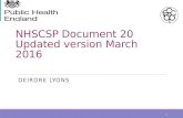 NHS CSP document 20 updated version – March 2016