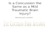 Is a Concussion the Same as a Mild Traumatic Brain