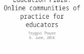 Education Plaza: Online communities of practice for educators